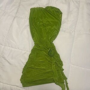 Vibrant Green Strapless Dress